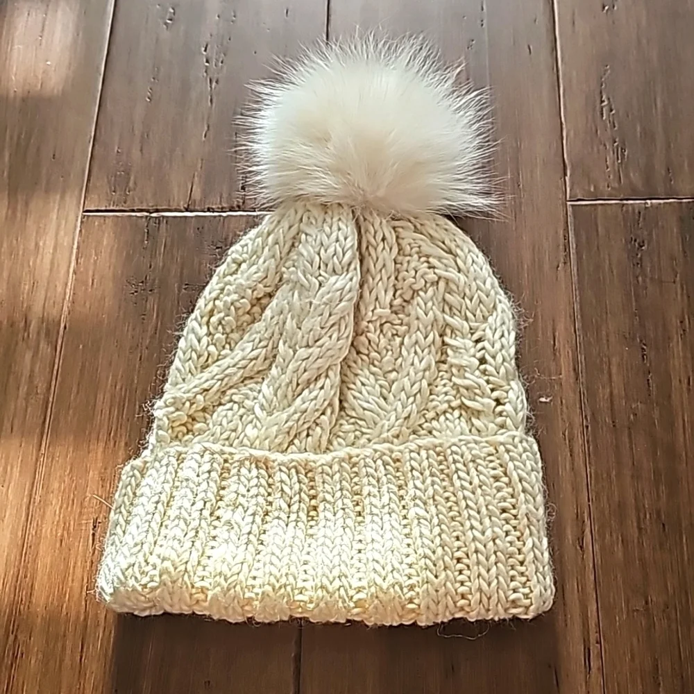 Fur Knit Rabbit Beanie